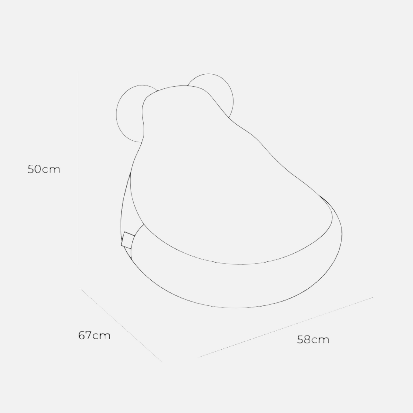 MeowBaby® Slimcord Teddy Sako Bag - Brick