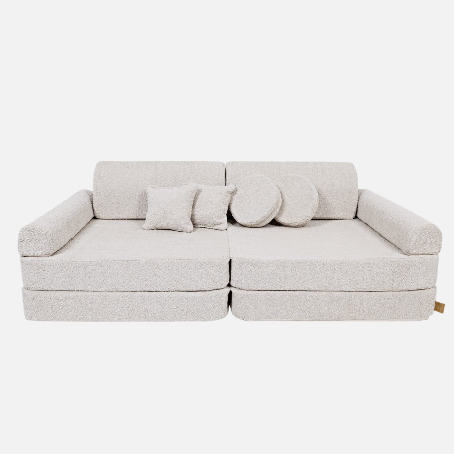 Large Modular Sofa for Kids - Premium Boucle, Champagne Ecru