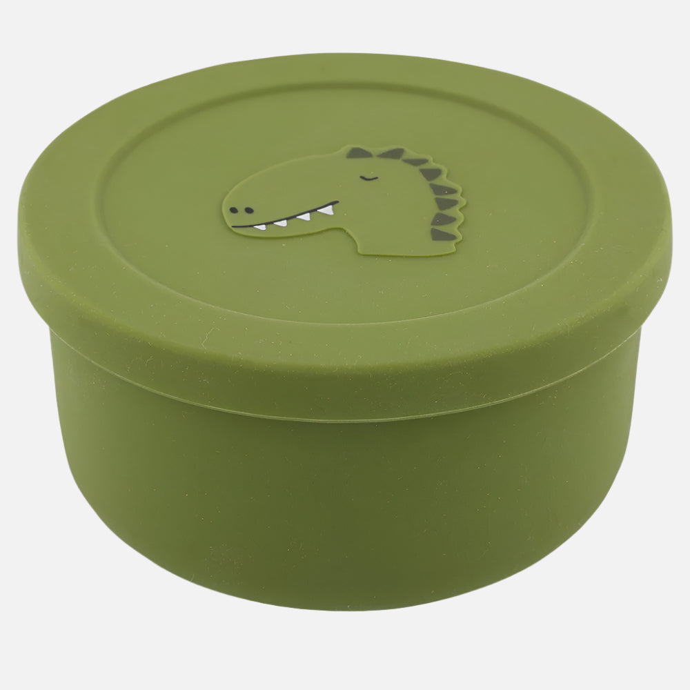 Silicone Snack Container with Lid - Mr. Dino