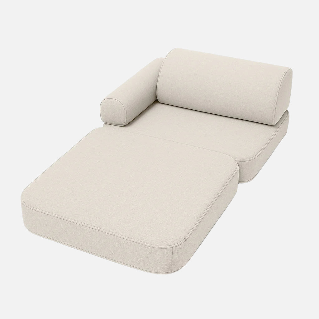 Small Indoor/Outdoor Outzy Pocket Sofa For Children - Oat Blush Beige