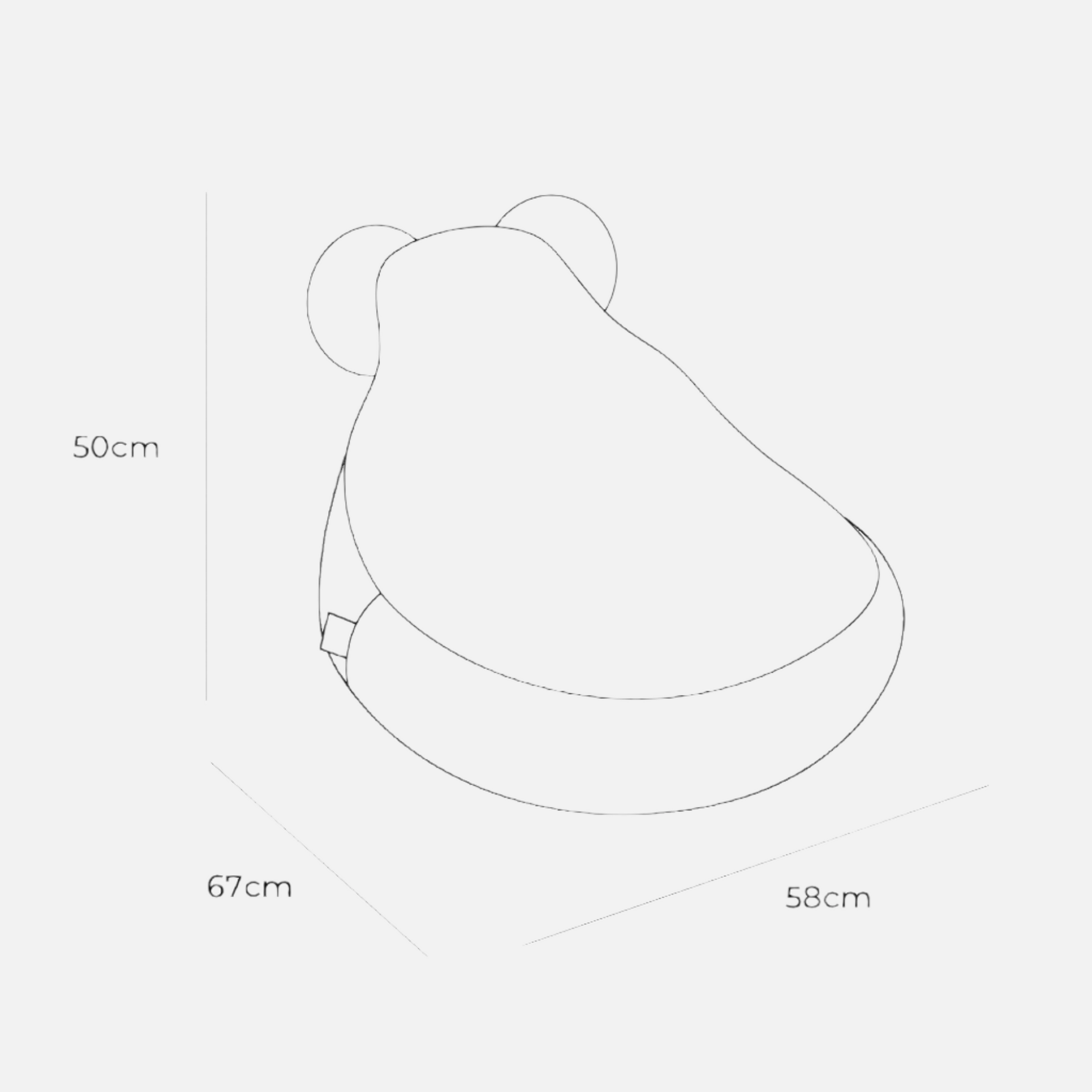 MeowBaby® Bearly Sako Teddy Bag Cream