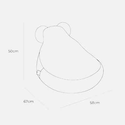 MeowBaby® Slimcord Teddy Sako Bag - Brick
