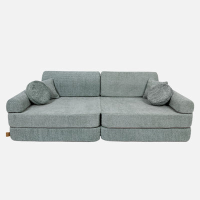 Large Modular Sofa for Kids - Premium Boucle, Fresh Mint
