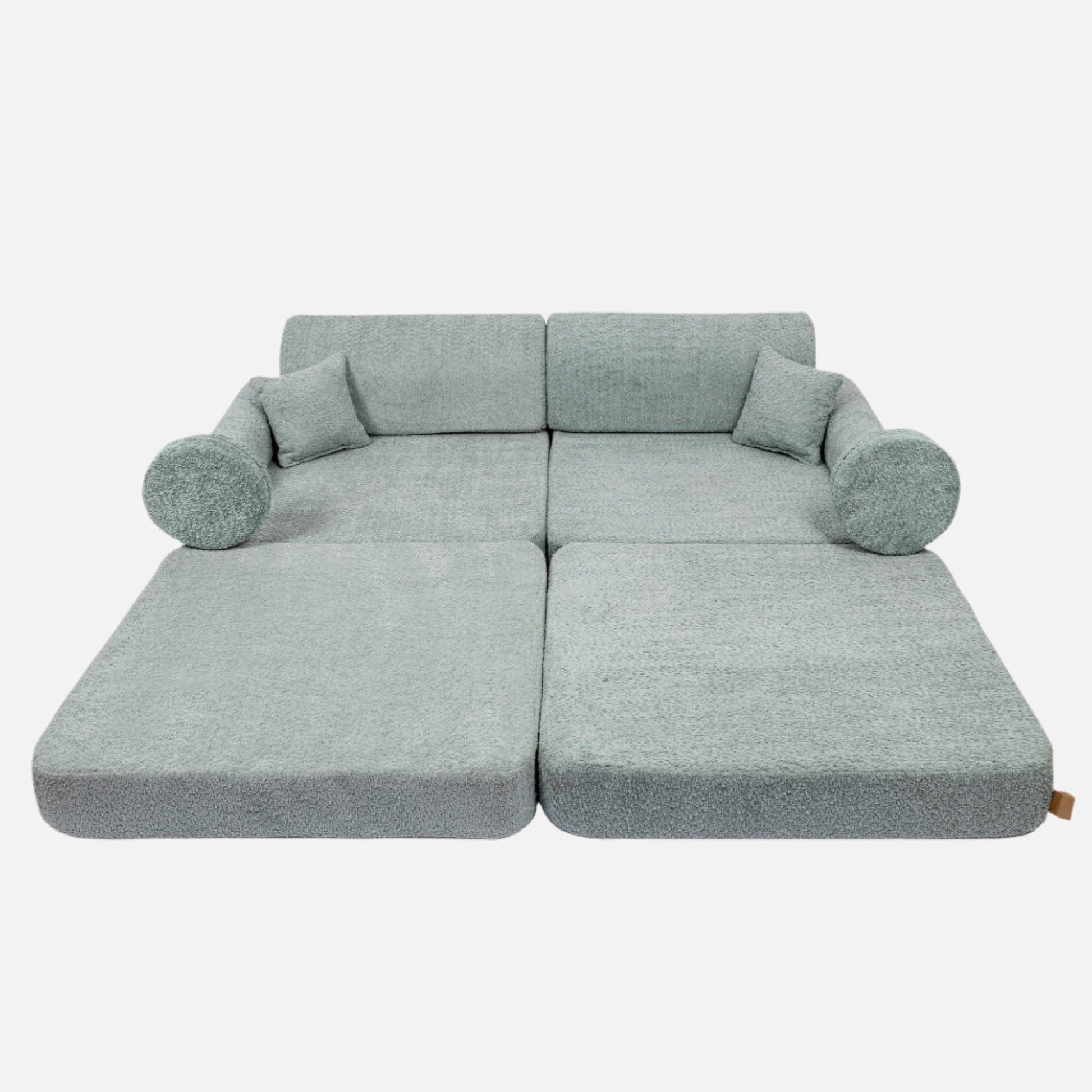 Large Modular Sofa for Kids - Premium Boucle, Fresh Mint