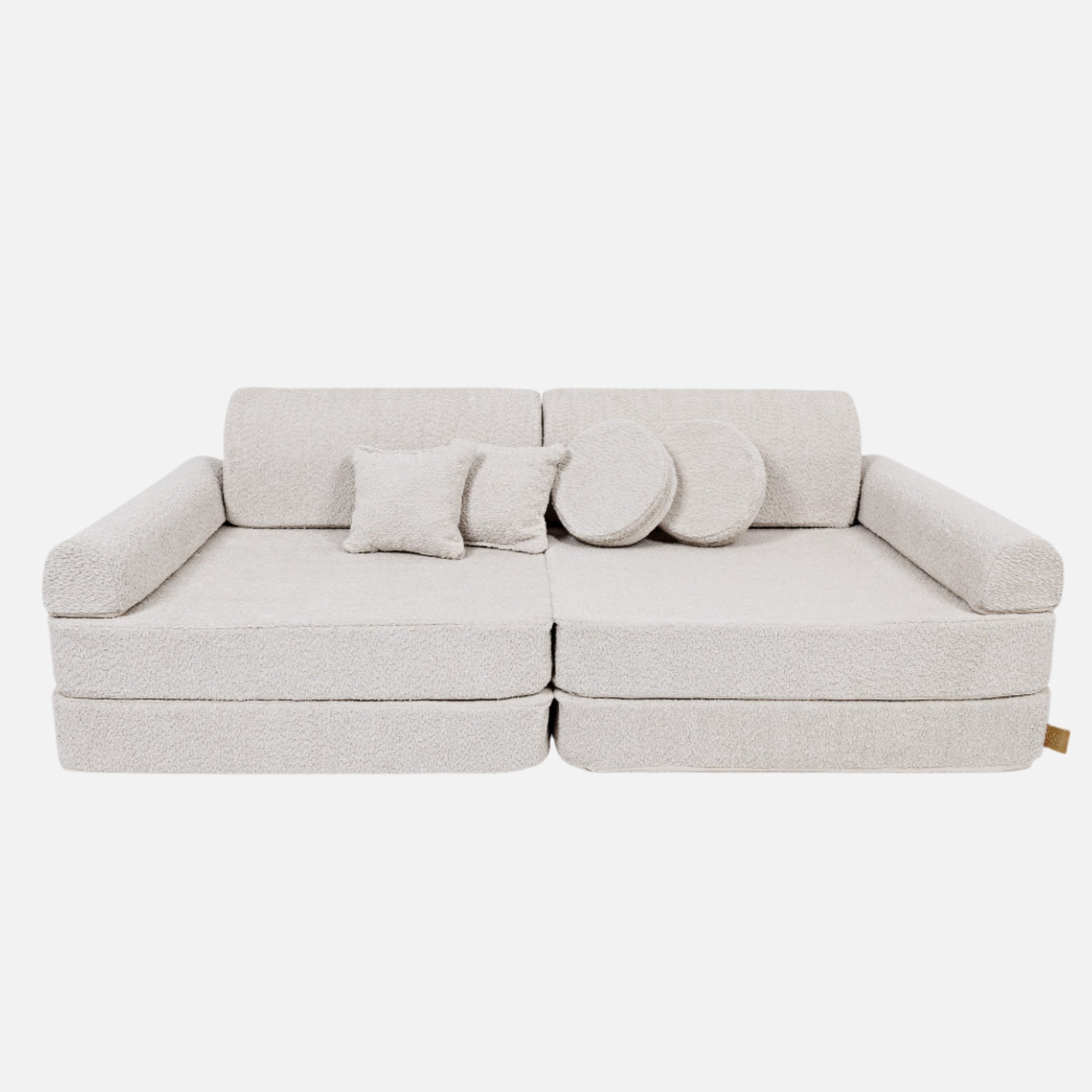 Large Modular Sofa for Kids - Premium Boucle, Champagne Ecru