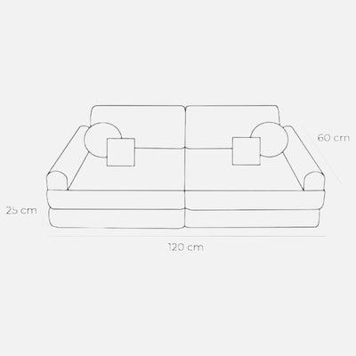 Indoor/Outdoor Outzy Pocket Sofa For Children - Clay Taupe