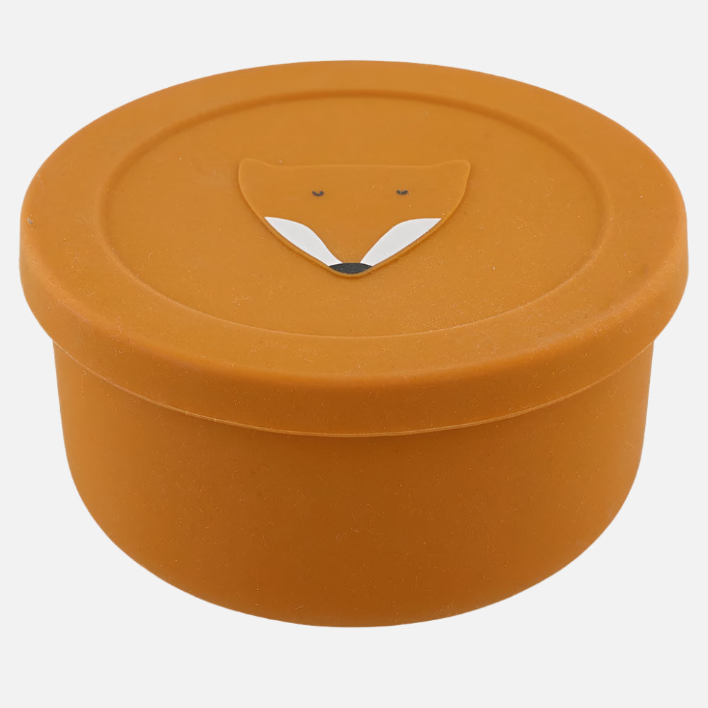 Silicone Snack Container with Lid - Mr. Fox
