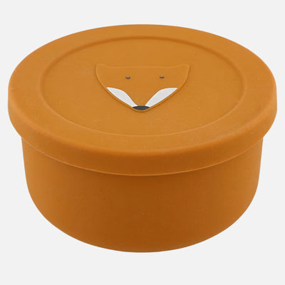 Silicone Snack Container with Lid - Mr. Fox