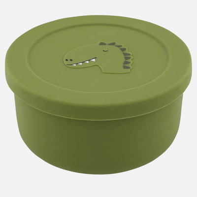 Silicone Snack Container with Lid - Mr. Dino