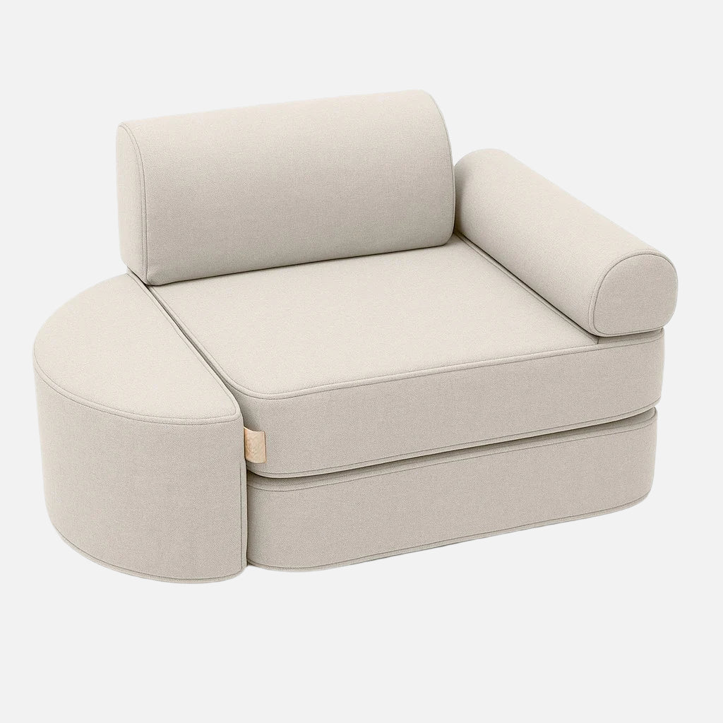 Small Indoor/Outdoor Outzy Pocket Sofa For Children - Oat Blush Beige